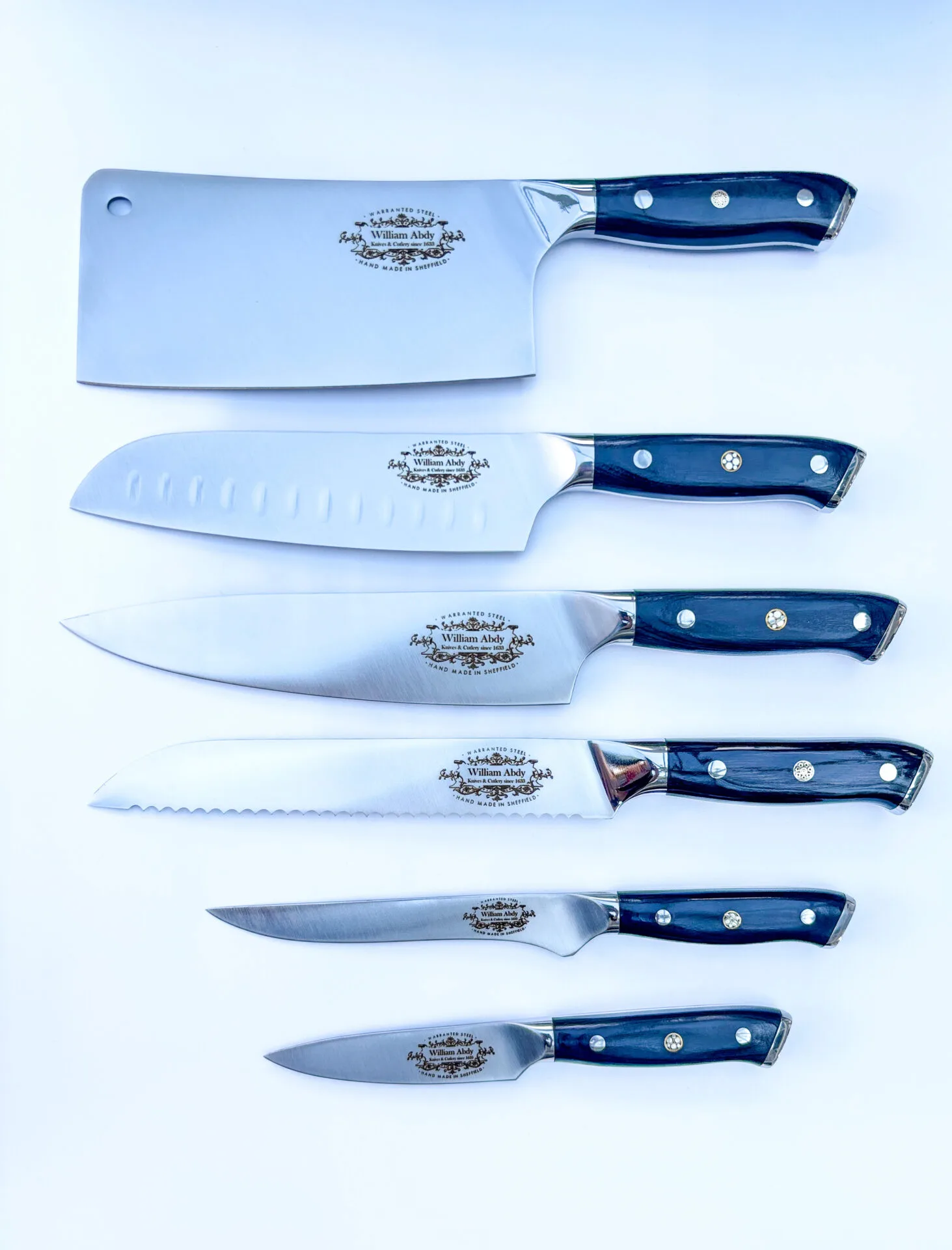 black handle 8" bread knife